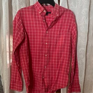 Banana Republic Red Plaid Casual Shirt